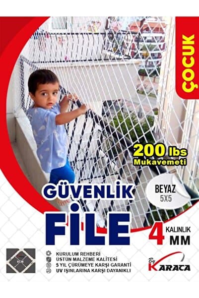 Çocuk Güvenlik File 2 5x10 4mm 5x5cm İp Kalınlığı